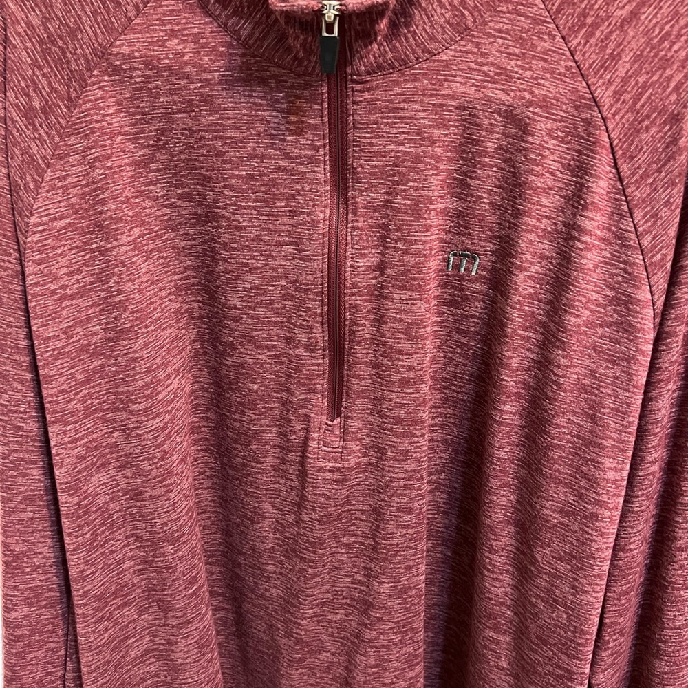 Travis Mathew Pull Over Golf Sweater (Burgundy Color).